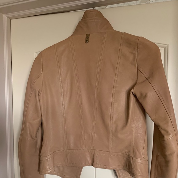 MACKAGE KENYA LEATHER JACKET- Color Nude XXS - Picture 3 of 6
